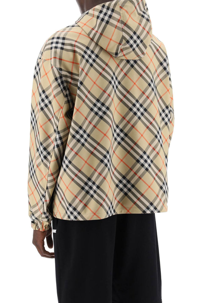 Reversible Check Hooded Jacket With