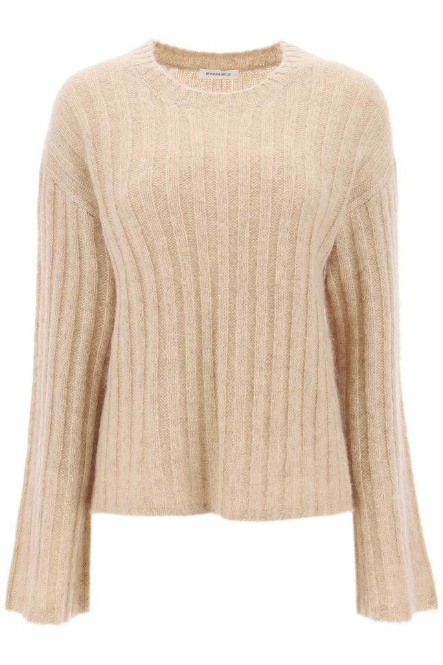 Ribbed Knit Pullover Sweater - Beige