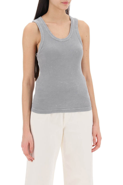 "ribbed poppy sleeveless - Grey