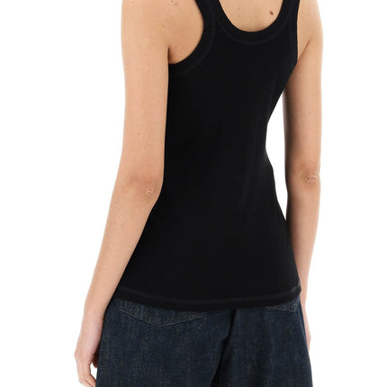 Ribbed Sleeveless Top With