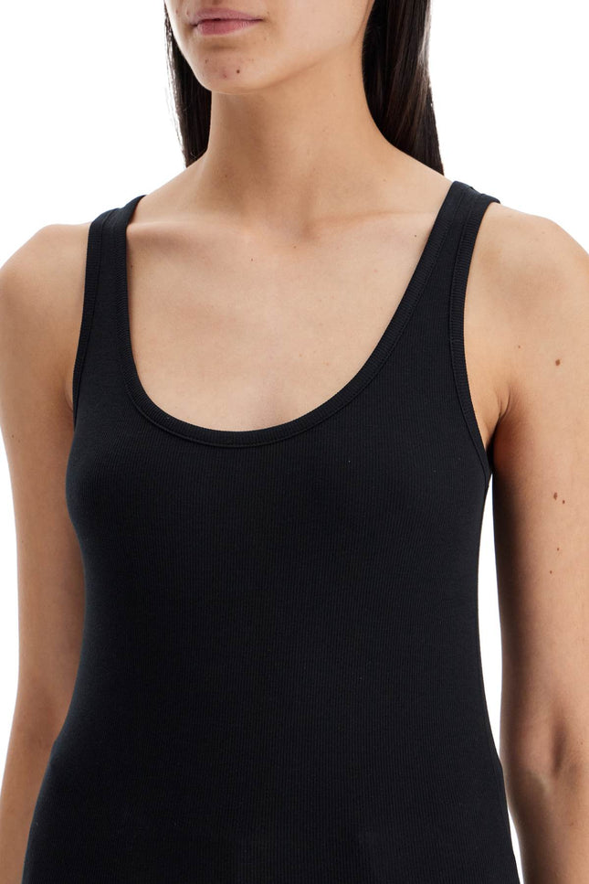 Ribbed Tank Top With Spaghetti