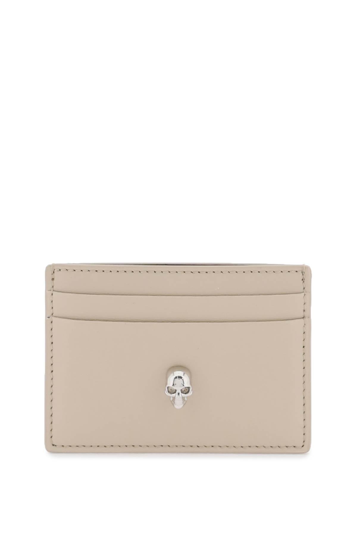 Saffiano Leather Skull Card Holder