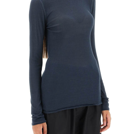 Seamless Silk Turtleneck Sweater