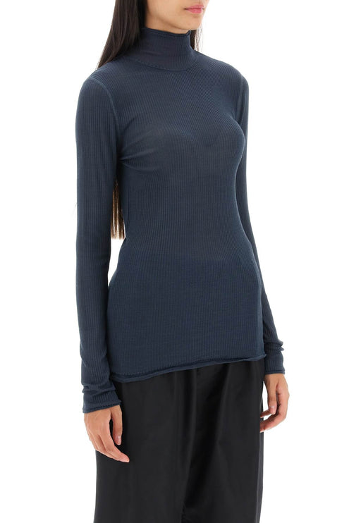 Seamless Silk Turtleneck Sweater