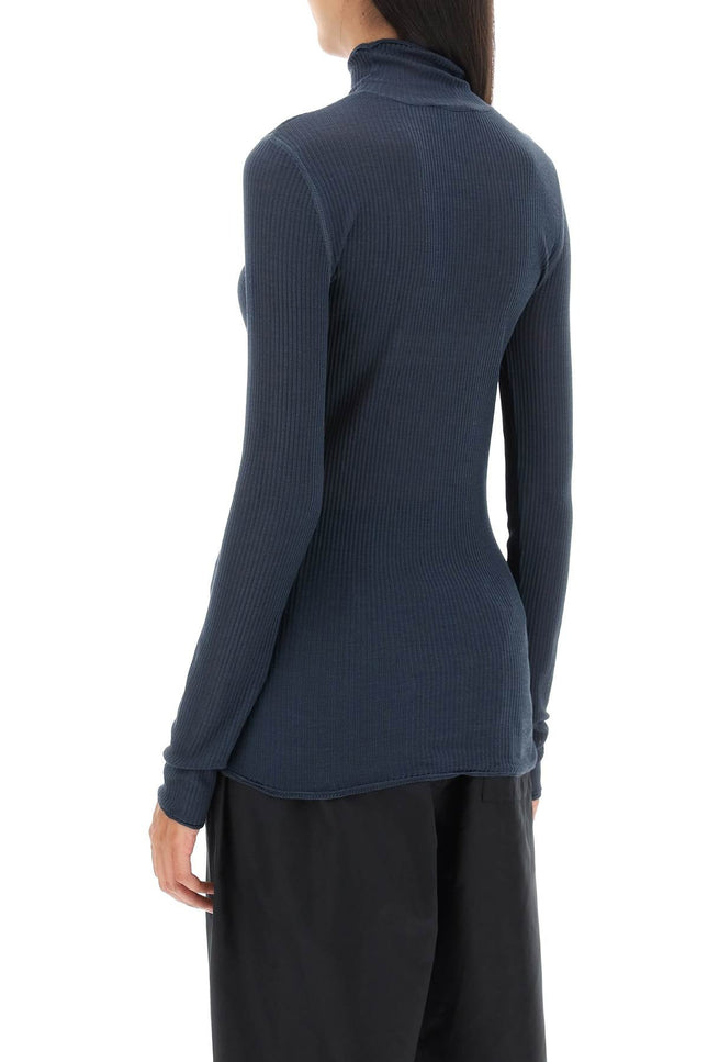 Seamless Silk Turtleneck Sweater