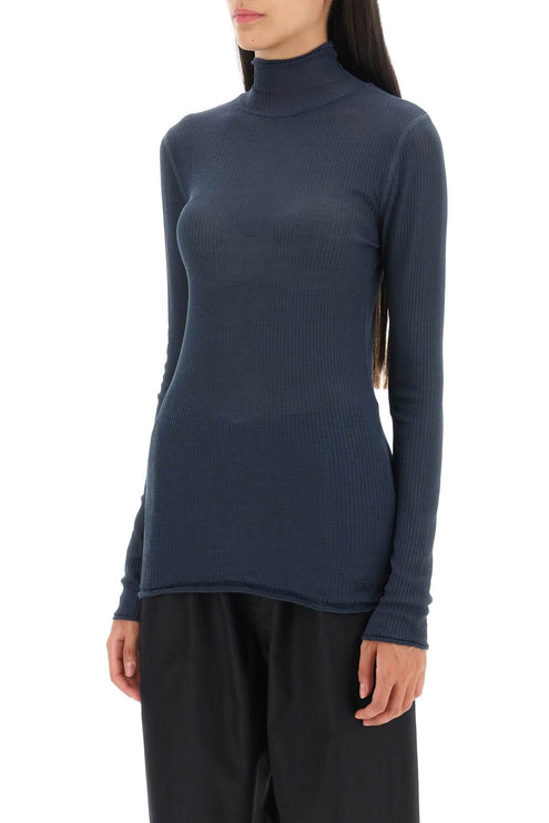 Seamless Silk Turtleneck Sweater