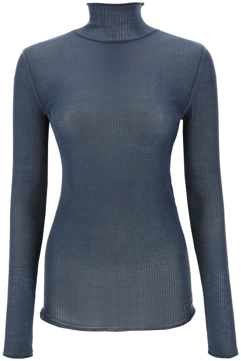 Seamless Silk Turtleneck Sweater