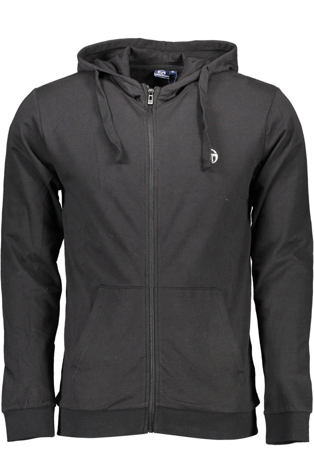 SERGIO TACCHINI MEN'S BLACK SWEATSHIRT WITH ZIP-Felpe-SERGIO TACCHINI-Urbanheer