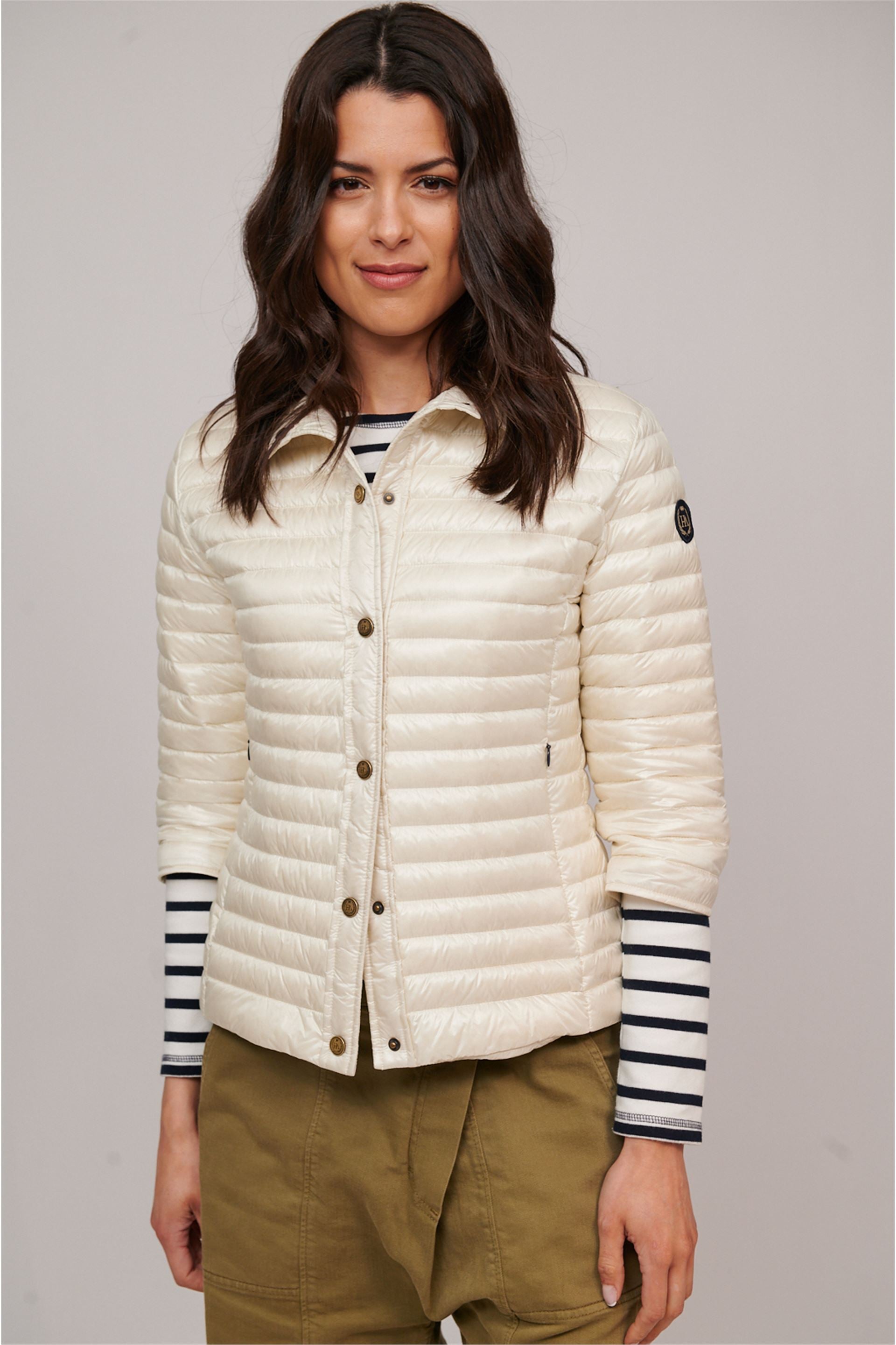 Seyne Slim Fit Down Women Jacket-Clothing - Women-Henry Arroway-Beige-XS-Urbanheer