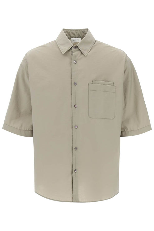 Short-Sleeved Cotton Fluid Shirt