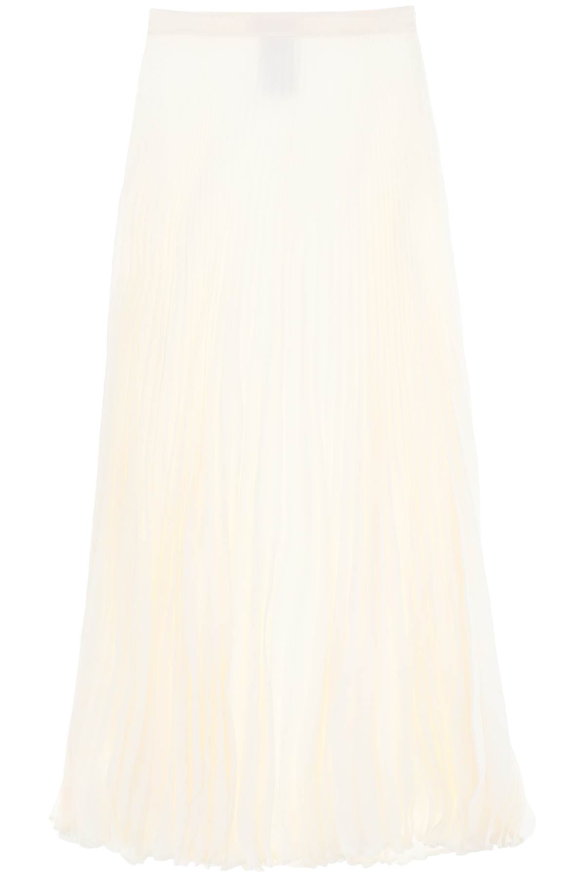 Silk Jacquard Toile Iconographe Pleated Skirt