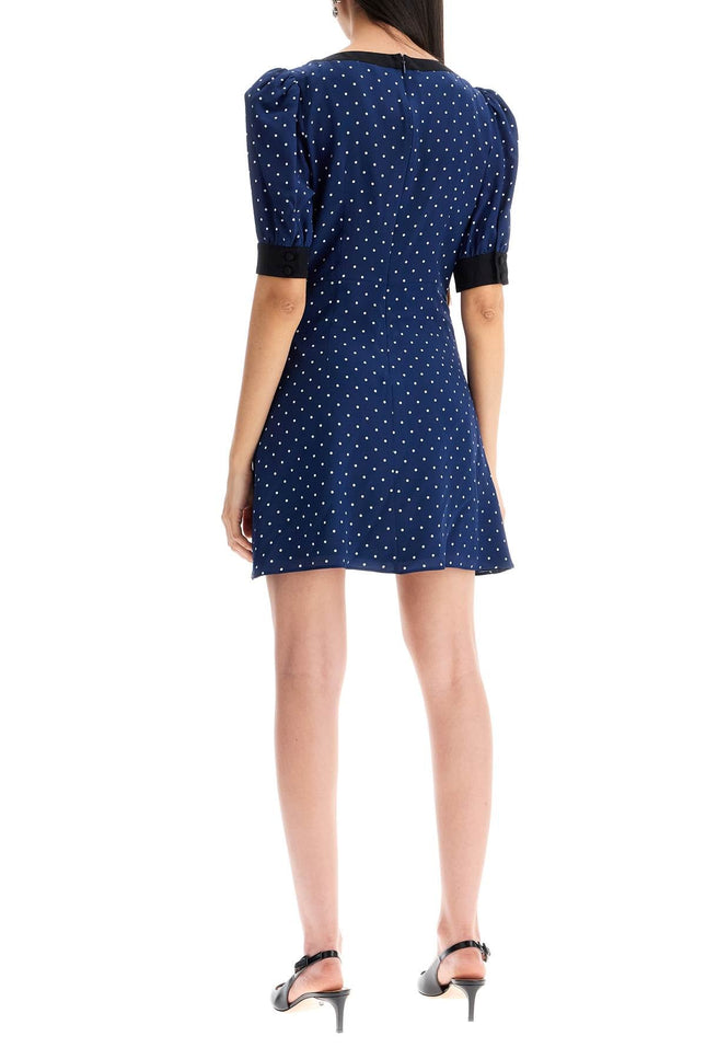 "Silk Polka Dot Mini Dress