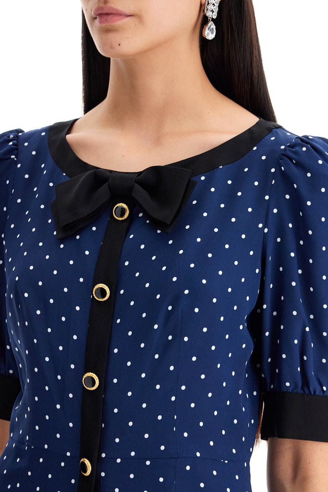 "Silk Polka Dot Mini Dress