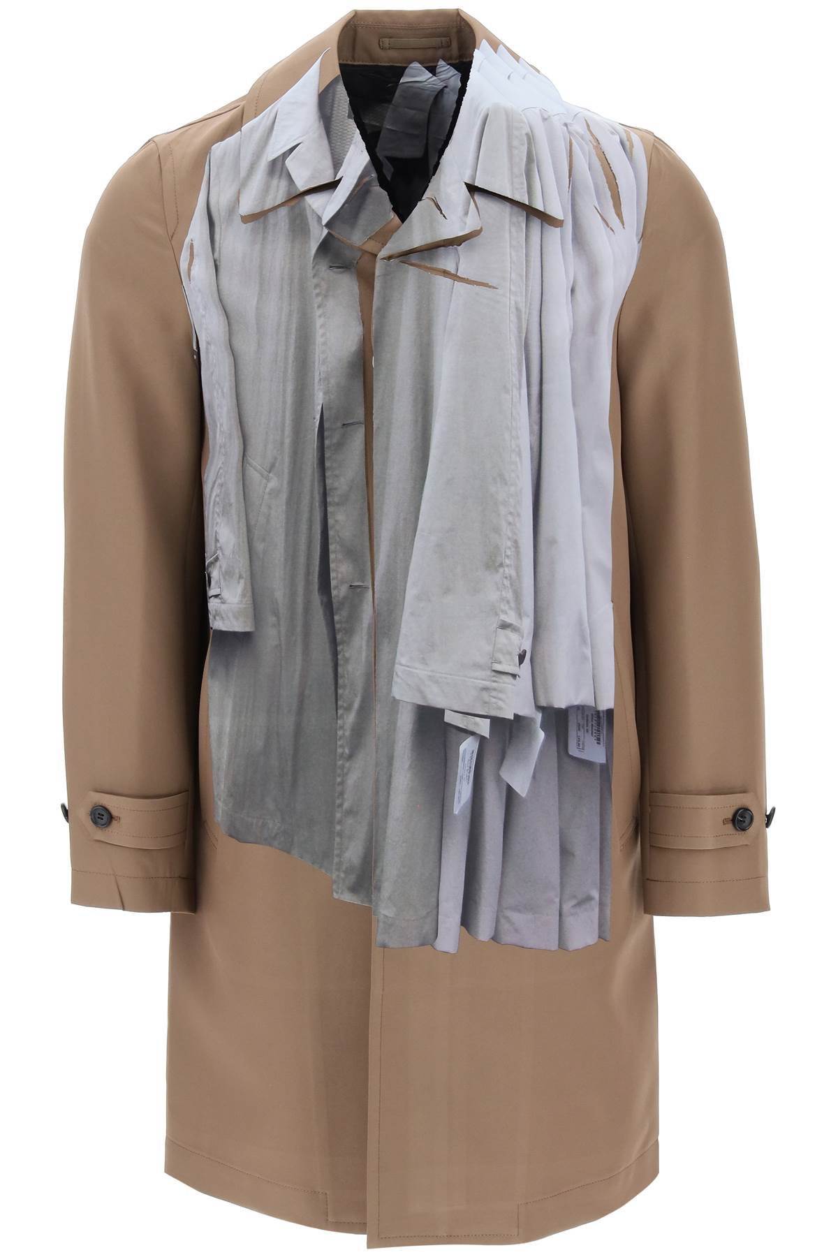 Single-Breasted Trench Coat With Trompe