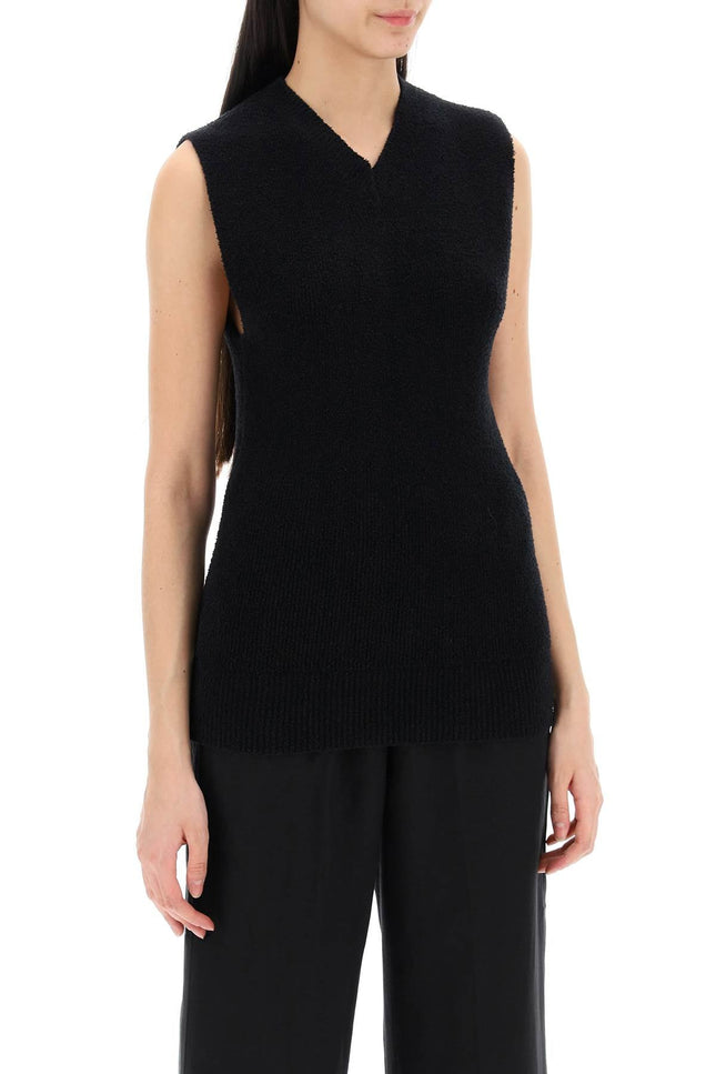 Sleeveless Top In Terry - Black