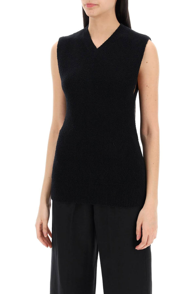 Sleeveless Top In Terry - Black