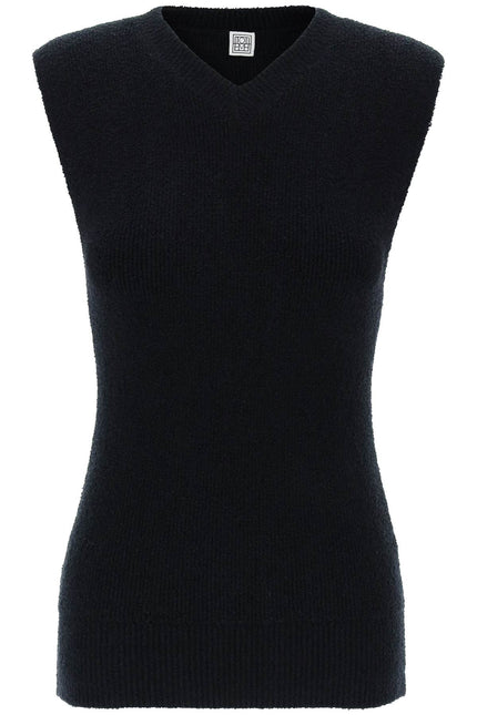 Sleeveless Top In Terry - Black