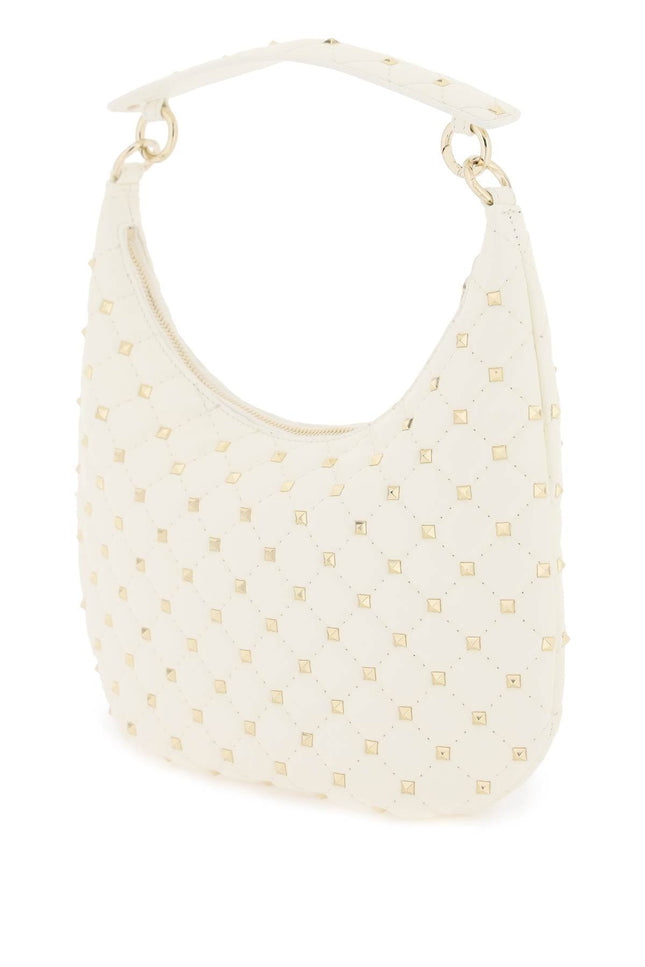 Small Leather 'Rockstud Spike' Hobo Bag