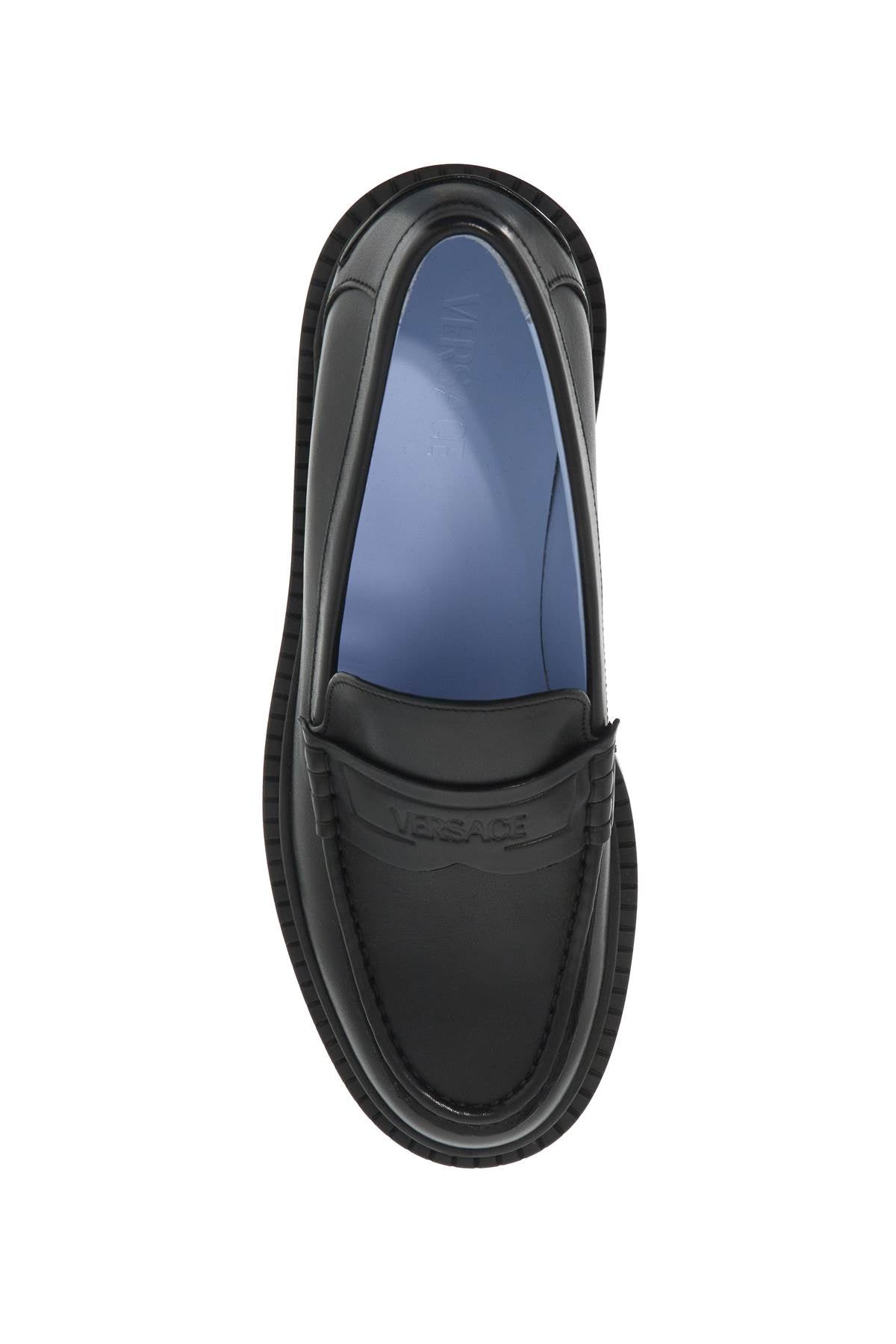 Smooth Leather Adriano Loafers In - Black