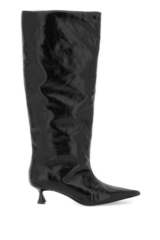 Soft Slouchy High Boots - Black