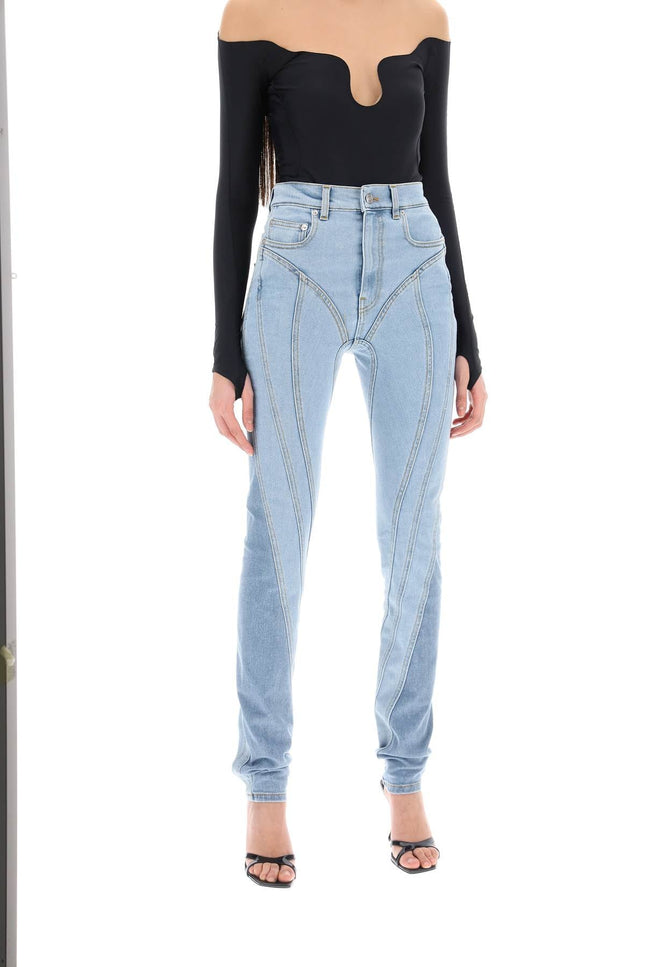 Spiral Two-Tone Skinny Jeans
