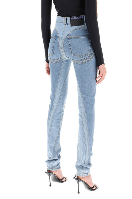 Spiral Two-Tone Skinny Jeans