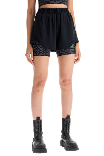 Sporty Mesh Shorts For Active - Black