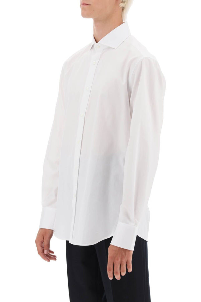 Spread Collar Slim Fit Shirt - White