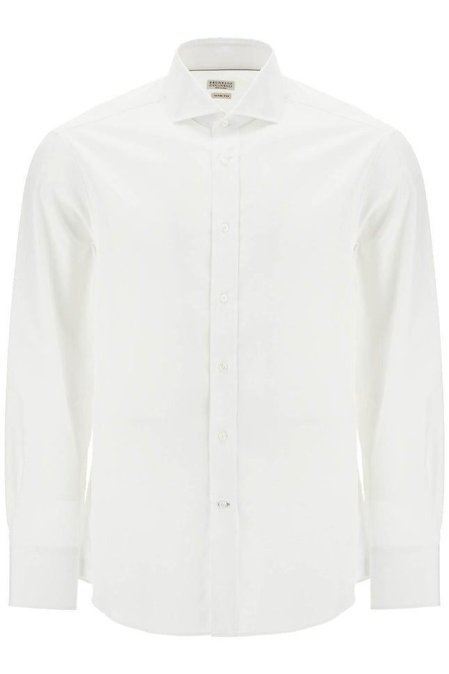 Spread Collar Slim Fit Shirt - White