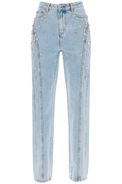 Straight Jeans With Crystals