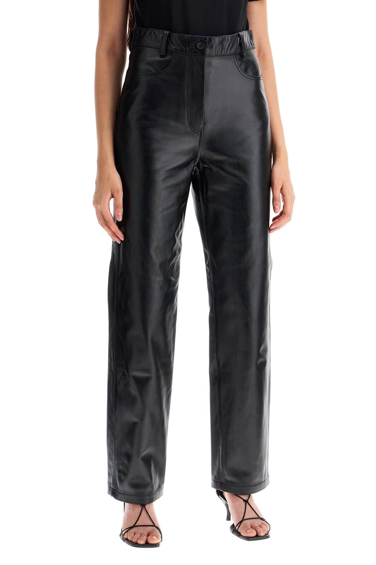 Straight Leather Pants For Men