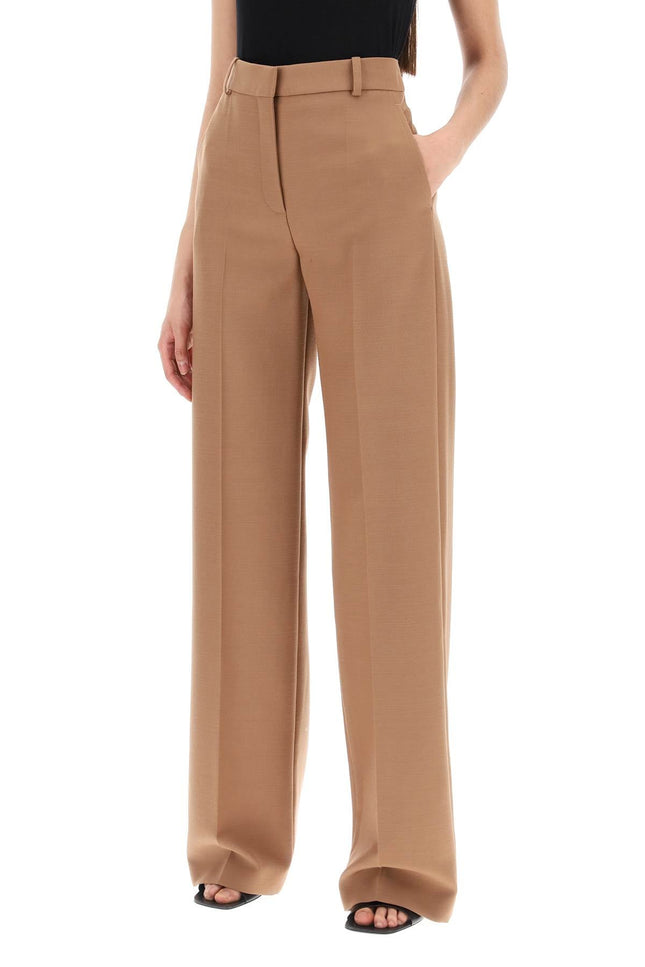Straight Wool Trousers For Men. - Brown