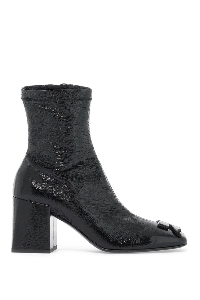 Stretch Vinyl Ankle Boots