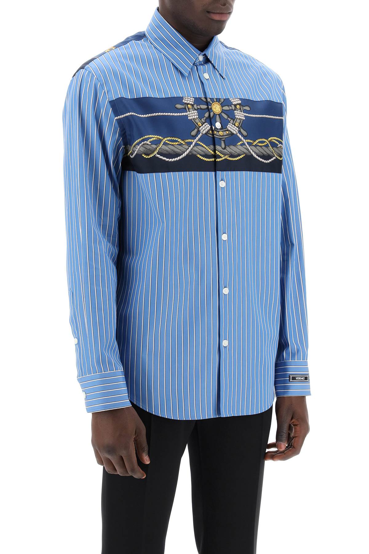 Striped Shirt With Versace Insert