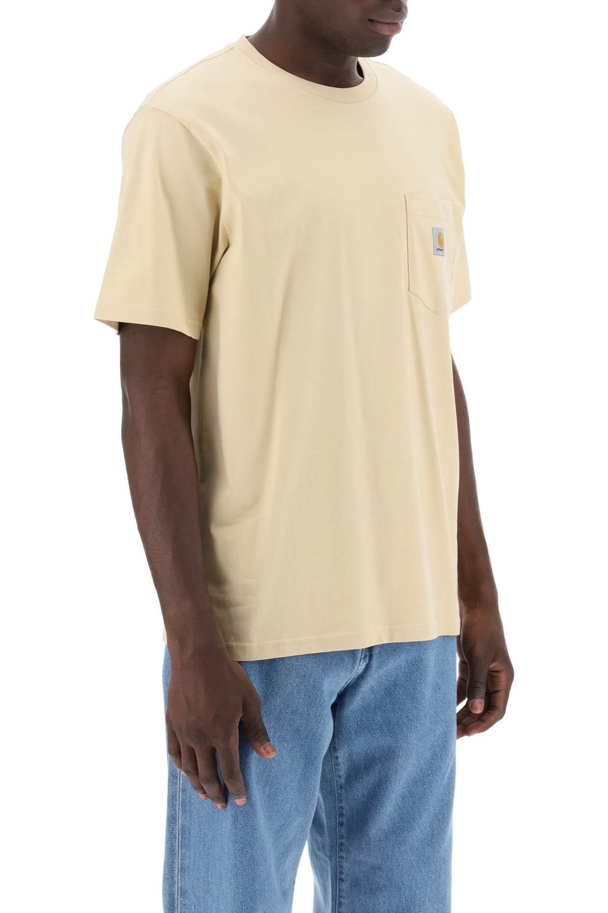 T-Shirt With Chest Pocket - Neutral