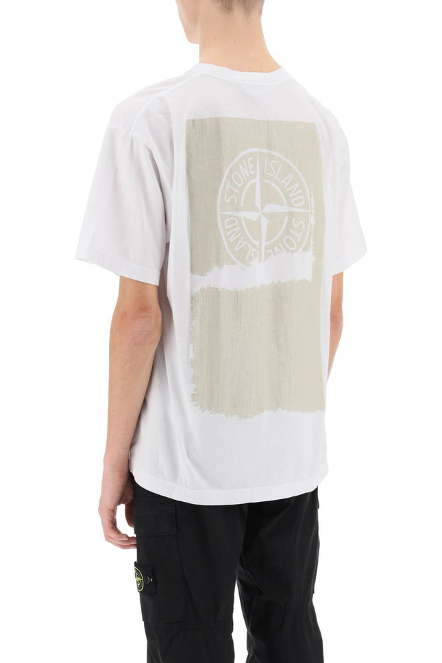 T-Shirt With Lived-In Effect Print
