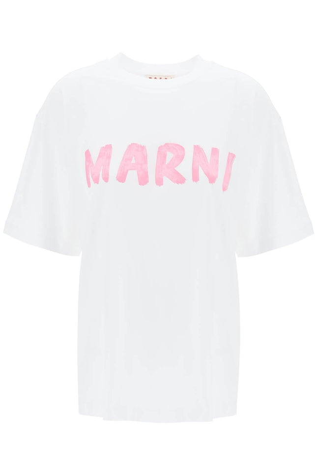T-Shirt With Maxi Logo Print