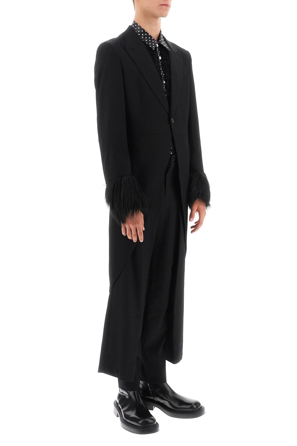 Tailcoat With Eco-Fur Inserts