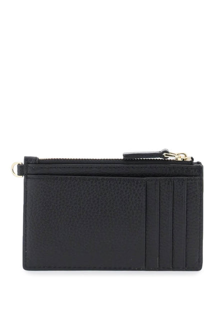 The Leather Top Zip Wristlet