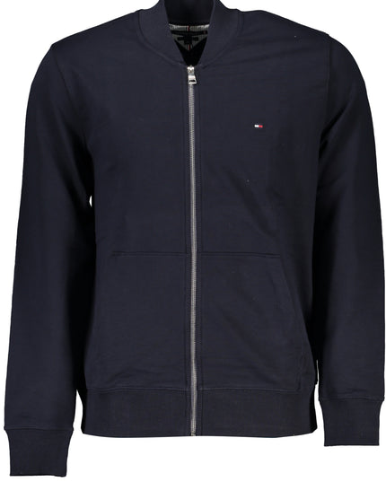 TOMMY HILFIGER MEN'S BLUE ZIP SWEATSHIRT-Felpe-TOMMY HILFIGER-Urbanheer