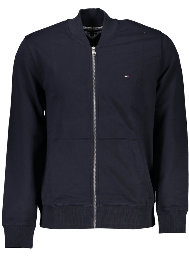 TOMMY HILFIGER MEN'S BLUE ZIP SWEATSHIRT-Felpe-TOMMY HILFIGER-Urbanheer