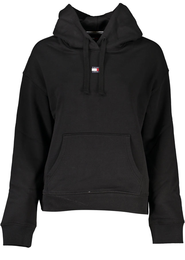 TOMMY HILFIGER WOMEN'S ZIPLESS SWEATSHIRT BLACK-Felpe-TOMMY HILFIGER-Urbanheer