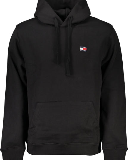 TOMMY HILFIGER MEN'S BLACK ZIPLESS SWEATSHIRT-Felpe-TOMMY HILFIGER-Urbanheer