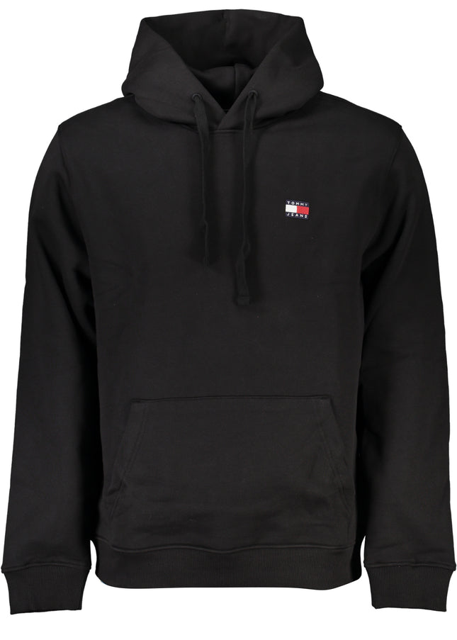 TOMMY HILFIGER MEN'S BLACK ZIPLESS SWEATSHIRT-Felpe-TOMMY HILFIGER-Urbanheer