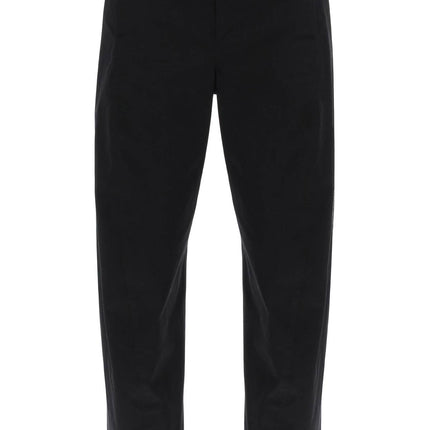 Twisted Cotton Twill Pants In Nine