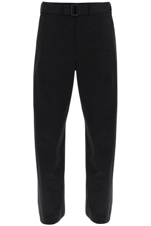 Twisted Cotton Twill Pants In Nine