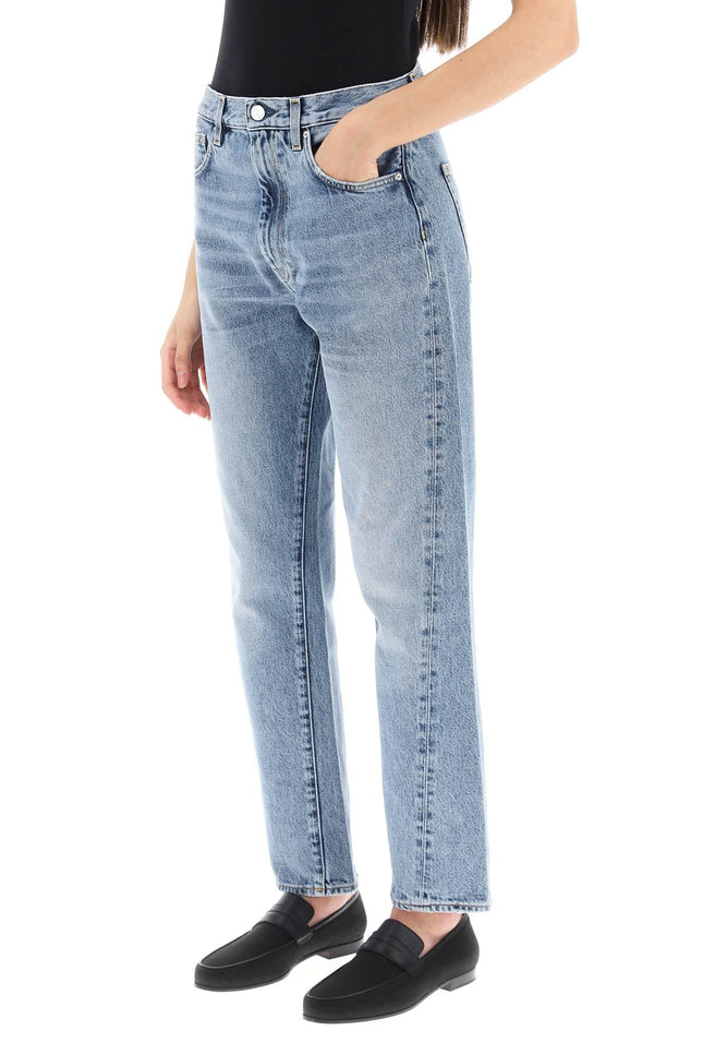 Twisted Seam Cropped Jeans - Blue