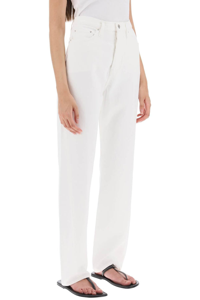 Twisted Seam Straight Jeans - White