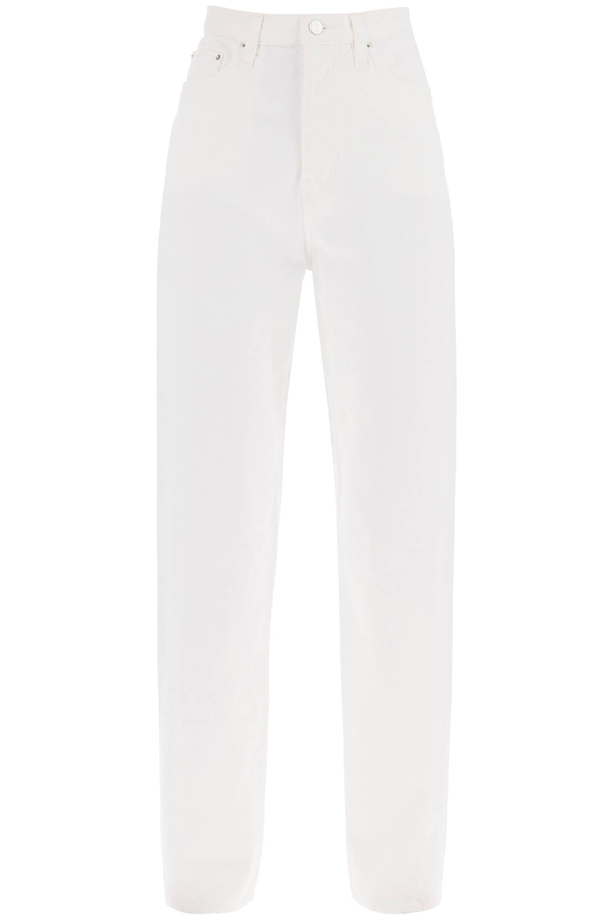 Twisted Seam Straight Jeans - White