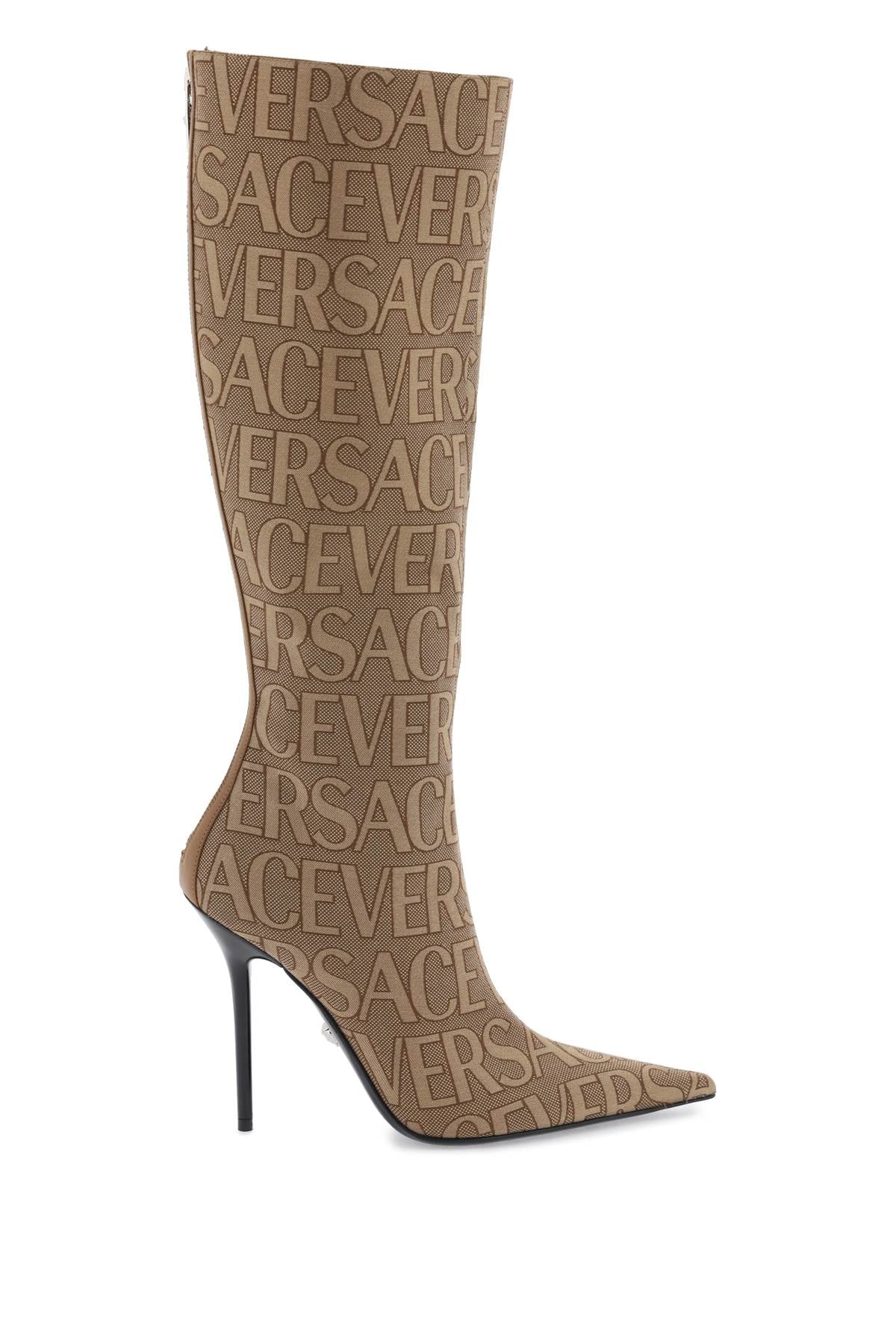 'versace allover' boots - Beige